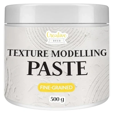 Image of Creative Deco Modelling Paste Fine Grained 500g White Texture Acrylic Paint Structural Medium for Art Project, DIY, 3D Effect, Structure,