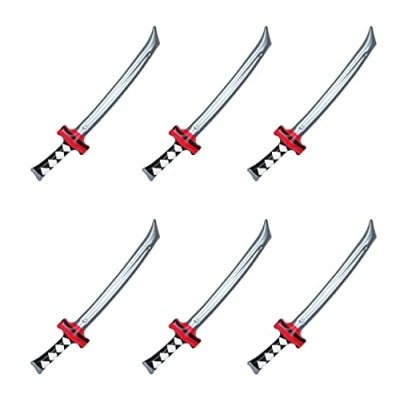 Image of Quickdraw 6 x Inflatable Ninja Sword Samurai Toy Fancy Dress Kids Party Prop Pirate Assassin Scabbard Costume Accessory