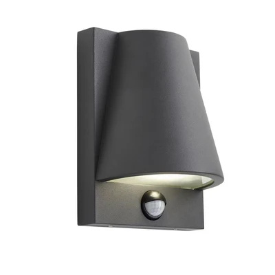 Image of Vesoul PIR Outdoor Down Wall Lamp Anthracite IP54