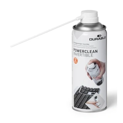 Image of Durable POWERCLEAN Strong HFC Free Invertible Air Duster, Electronics Safe PC and Keyboard Canned Cleaner, Compressed Spray Can, 200ml