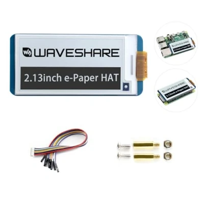 Image of Waveshare 2.13inch E Paper Display HAT 250x122 Resolution SPI Ink Screen Electronic Module with Embedded Controller Partial refresh for Raspberry Pi Zero/Zero W/Zero WH pwnagotchi Project
