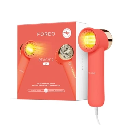 Image of FOREO PEACH 2 go IPL Hair Removal Device for Smooth Skin Travel friendly Laser Body &amp; Face Fast Compact Remover Cooling Silicone Shield Beauty Personal Care