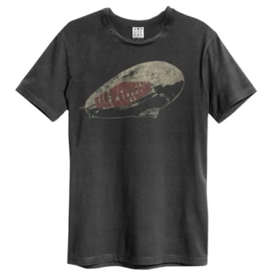 Image of Amplified Unisex Adult Retro Blimp Led Zeppelin T Shirt (L) (Charcoal)