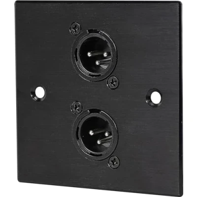 Image of 2 x Male XLR Wall Plate
