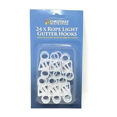 Image of Christmas Workshop 24 Rope Light Gutter Hooks