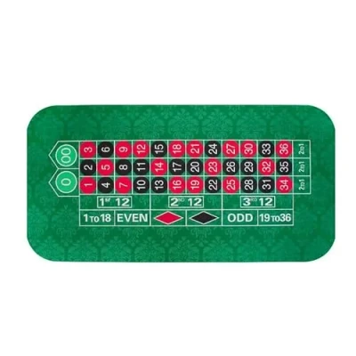 Image of SaiDuoDuo Anti Slip Rubber Roulette Game Layout Table Top Cover, Poker Mat with Carrying Bag, 8 Players Mat,Green,M