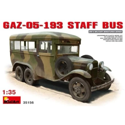 Image of MiniArt 35156 Model Kit GAZ 05 193 Staff Bus, Grey