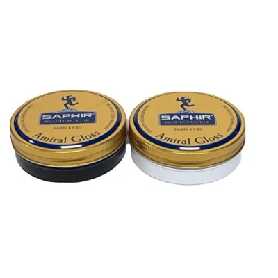 Image of Saphir Amiral High Gloss Wax Polish 50ml Black and Neutral (Black Neutral)