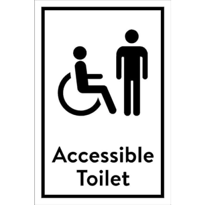 Image of Male Disabled Accessible Toilet Self adhesive sticker (300mm x 200mm)