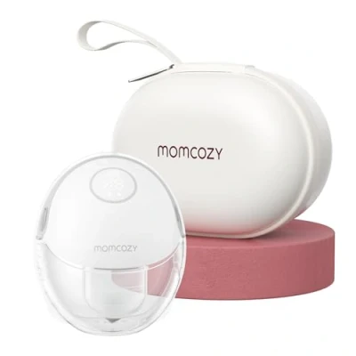 Image of Momcozy Breast Pump Hands Free Mobile Style M6, Wearable Breastfeeding Ideal Rhythm for More Milk, DoubleFit Flange Fit &amp; Discreet with 3 Modes 9 Levels, 24mm 1 Pack Quill Gray