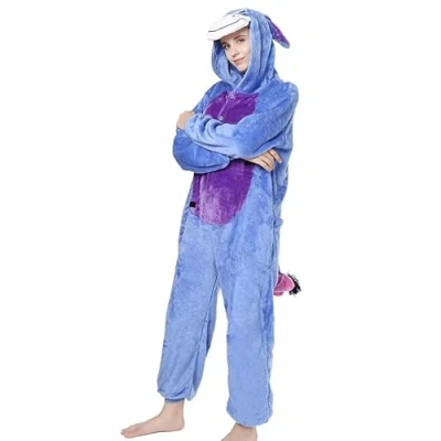 Image of NC Joystart Adult Onesie Animal Pajamas Unisex Carnival Halloween Cosplay Costume Sleepwear (Small, Donkey)
