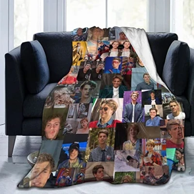 Image of LOUJIN Blanket Jace Actor Norman Super Soft Flannel Fleece Lightweight Throw Blankets Air Conditioning Couch Sofa Bedroom For Kids Adults 150CM X 125CM