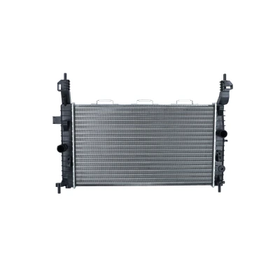 Image of 1300252, 1300253, 13128930, 13130015 Engine radiator NRF 55317A Aluminium 610mm 359mm 23mm Mechanically jointed cooling fins VAUXHALL: Meriva Mk1