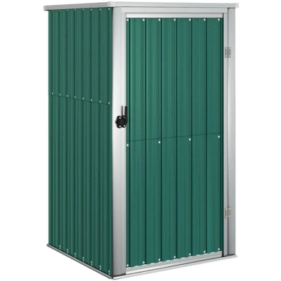Image of vidaXL Garden Tool Shed Green 88x89x161 cm Galvanised Steel
