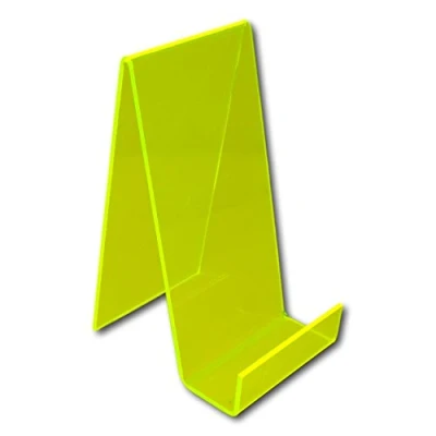 Image of EPOSGEAR Acid Green Fluorescent Plastic Acrylic Perspex Book Plate Retail Display Stand Holder Perfect for Schools, Nurseries, Libraries, Bookshops, Outlets etc (Large)