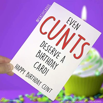 Image of Happy Birthday Cards, Boyfriend C*nt Funny Card Cards for Friend Uncle Novelty Joke Fun PC155