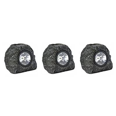 Image of Garden Mile Solar Powered Super Bright Rock Effect Outdoor spotlights Pathway Lighting Lights Border Patio decking Driveway Waterproof (3)