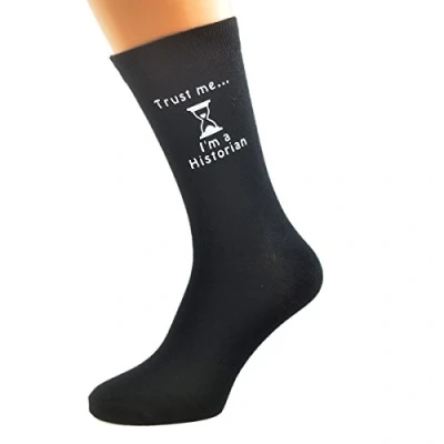 Image of Trust me I&#039;m a Historian &amp; Image Design Mens Black Cotton Rich Socks