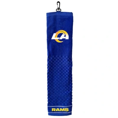Image of Team Golf NFL Los Angeles Rams Embroidered Towel, Checkered Scrubber Design, Logo, St. Louis