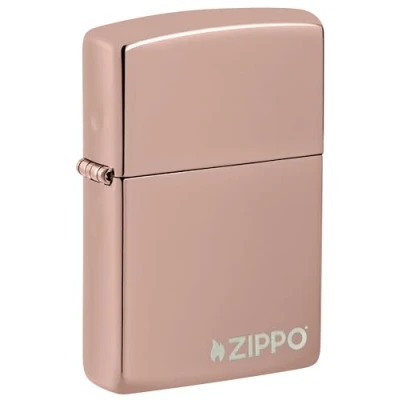 Image of Zippo Pocket Lighter, Other, Rose Gold Logo, One Size