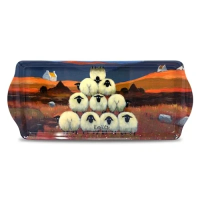 Image of Medium Serving Tray by Thomas Joseph Eejits Funny Sheep Gift