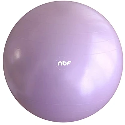 Image of nbf Birthing Ball with Pump and Pregnancy Instruction Guide 55cm 65cm 75cm Anti Burst Lilac