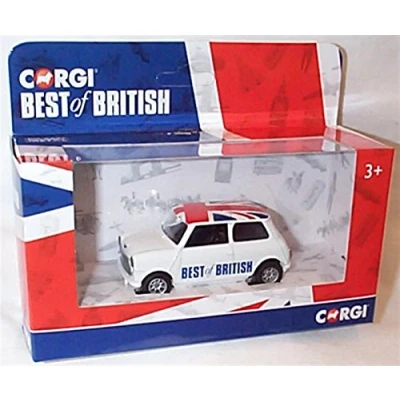 Image of Corgi best of british white mini cooper car diecast model