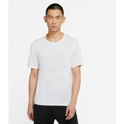 Image of Nike Performance RISE Sports Tshirt, Men&#039;s, Size: XL, White/silver