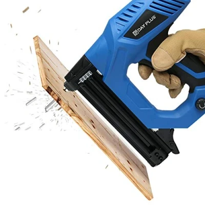 Image of Electric Nail Gun Staple Tacker Upholstery Fabric Thin Wood Nailer Super Power, Original Instructions 1080W 220V with 300pcs Staples 9A