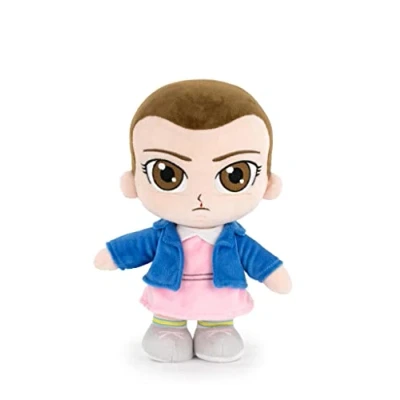Image of Famosa Softies Stranger Things Eleven Plush Doll 26cm Soft Texture and 100% Recycled Fiber Material Filler Series Fans Children from 12 Months (760021113), Multicoloured