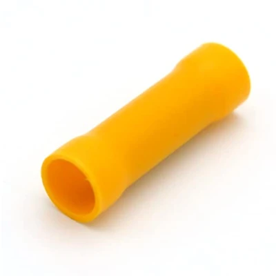 Image of 100x Wire Cable Joiner Butt Connector Terminals Electrical Crimp Yellow FREE FIRST CLASS UK POSTAGE!