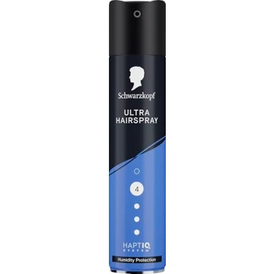 Image of Schwarzkopf Hairspray Ultra 250ml, Hold Level 4 Hair Styling, for All Types, Strengthened Hair, Humidity Protection, Vegan Formula*