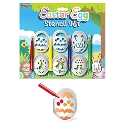 Image of Anilas Complete Easter Activity Gifts &amp; Books Egg Stencil Kit. (Perfect for Ages 3 8)