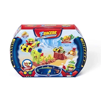 Image of T RACERS Eagle Jump Challenge Launcher with Ramp and Accessories, plus exclusive driver car.