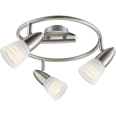 Image of Caleb Ceiling Spotlight Clusters Chrome Opal Glass Shade 3x E14 3000K