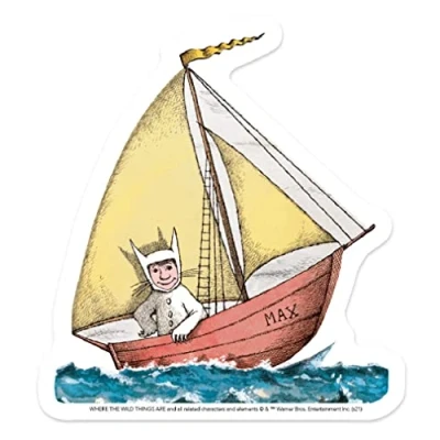 Image of Paper House Productions Where The Wild Things are Sailboat Die Cut 3.2&quot; Vinyl Sticker