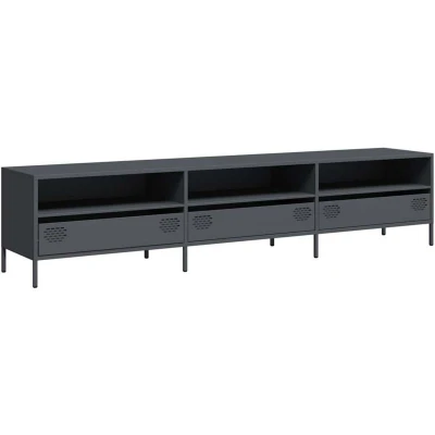 Image of vidaXL TV Cabinet Anthracite 202x39x43.5 cm Cold rolled Steel