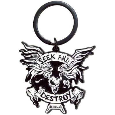 Image of Rock Off officially licensed products Metallica Seek And Destroy keyring Keychain One Size