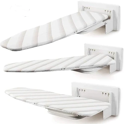 Image of Tcatec Wall Mounted Ironing Board 95 x 33 18cm Folding with Heat Resistant Cover 180 Rotable Metal Iron Space Saving