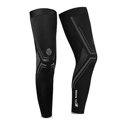 Image of MiOYOOW Compression Leg Sleeves, Warmers Ice Silk Cooling Sleeves Cover for Men Women Cycling