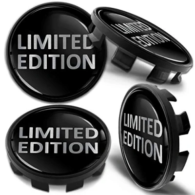 Image of Biomar Labs 4 x 68mm Wheel Centre Alloy Hub Center Caps Compatible with BMW 36136783536 Hubcaps Black CB 27