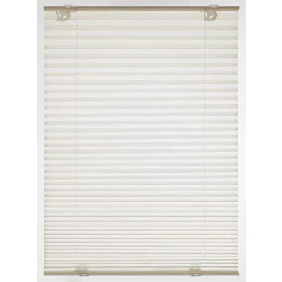 Image of Gardinia Solo 36119 Pleated Blind with Suction Cups Opaque Folding All Mounting Parts Included 2 Aluminium Operating Rails Cream 80 x 130 cm (W H)