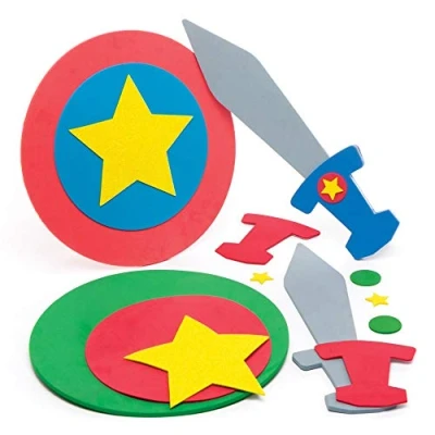 Image of Baker Ross AW555 Star Hero Sword &amp; Shield Kits (Pack of 2)