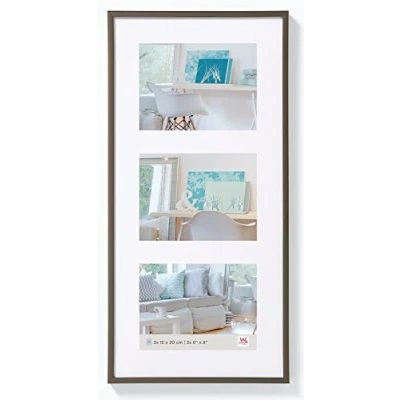 Image of walther Design Picture Frame Steel 3X 15x20 cm Gallery with PassepArtout, New Lifestyle Plastic KV320D