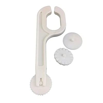 Image of 3 Fondant Embosser Roller Wheel Cutter Roll Icing Cake Mold Baking Tools