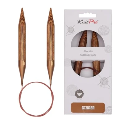 Image of KnitPro Ginger Fixed Circular Needles 60cm x 15mm Knitting Pins