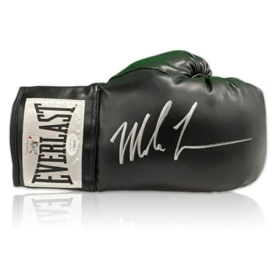 Image of Exclusive Memorabilia Mike Tyson Signed Black Boxing Glove