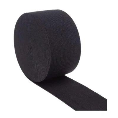 Image of LIMIKPH 5 Metres Elastic Band for Sewing, 35 mm 45 55 65 Wide Black, White Stretch (Black, m x mm)