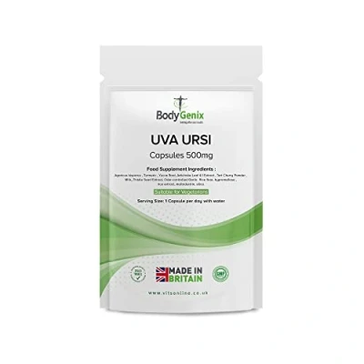 Image of Bodygenix UVA Ursi Capsules 500mg High Antioxidant Formula Immune System Joints Urinary Infections Digestive Health Support Natural Vegan Supplement 30 Caps 1 Month Supply