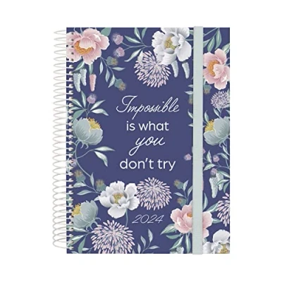 Image of Finocam Design Collection Impossible Spiral International Planner 2024 Page A Day January December (12 Months)